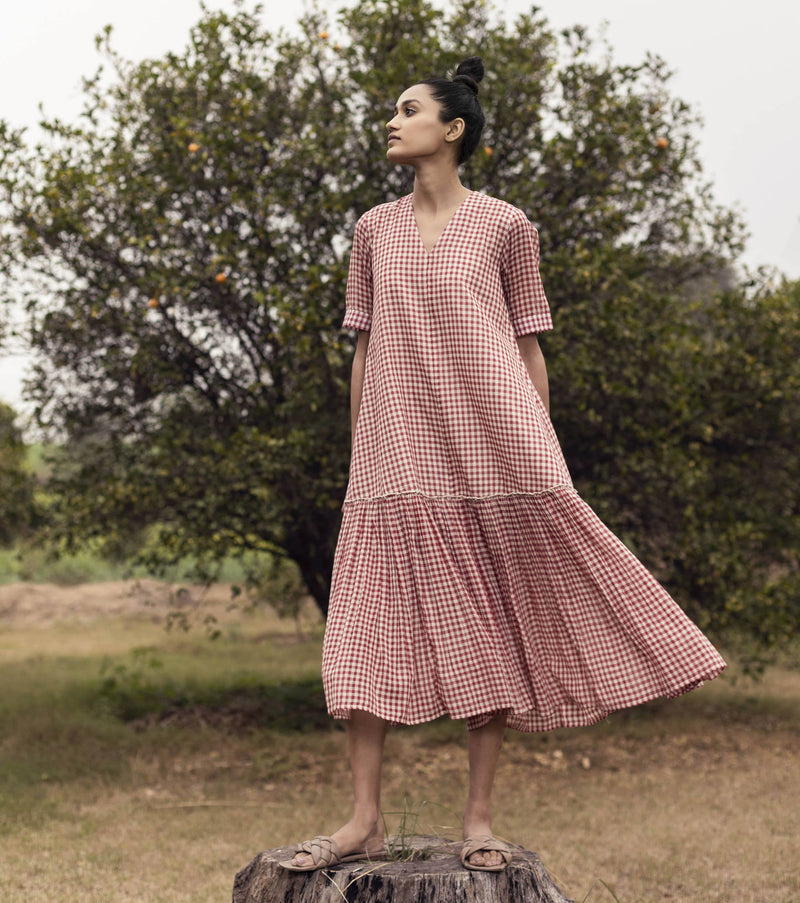 Autumn through my Window Dress by Khara Kapas for women in Singapore