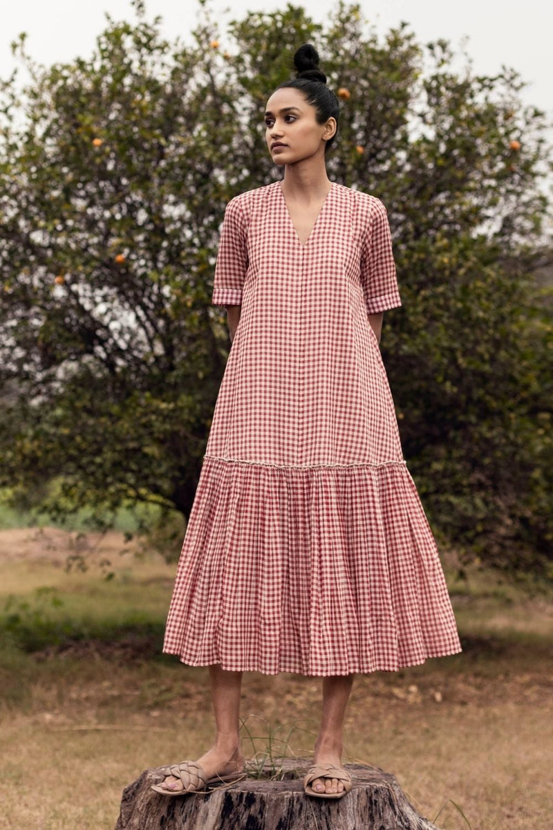 Autumn through my Window Dress by Khara Kapas for women in Singapore