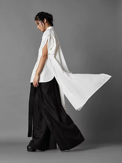 Back A Line Shirt Top & Tunics by Chola in white color for women in Singapore