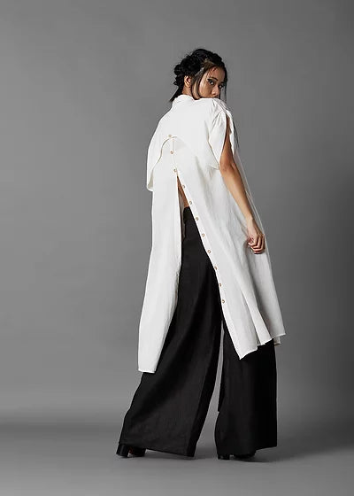 Back A Line Shirt Top & Tunics by Chola in white color for women in Singapore