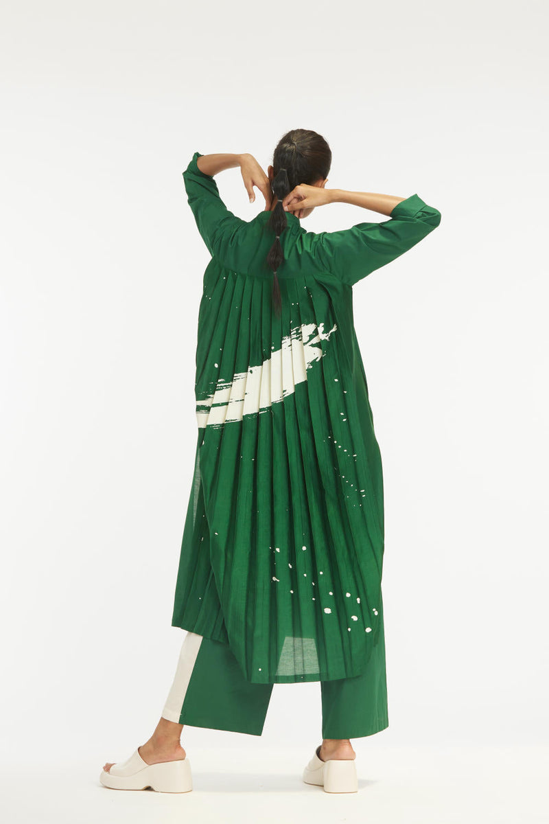 Back Pleat Jacket Co-ord Emerald Green Co-ord Set,Jackets & Overlays by THREE for women in Singapore