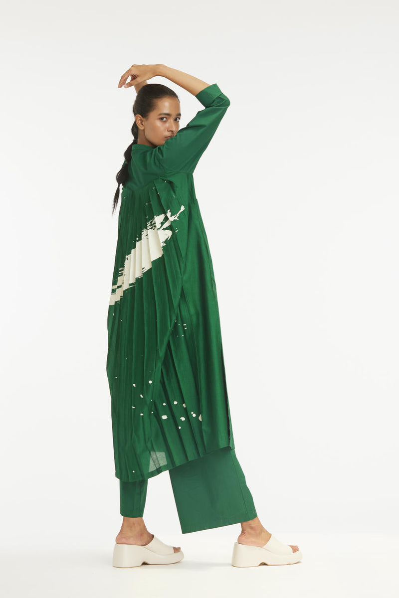 Back Pleat Jacket Co-ord Emerald Green Co-ord Set,Jackets & Overlays by THREE for women in Singapore