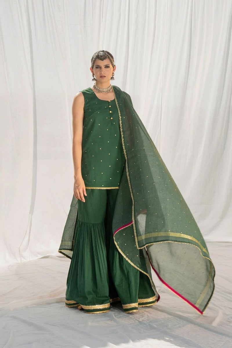Banjaaran Sharara Set Kurta Sets by Khara Kapas for women in Singapore