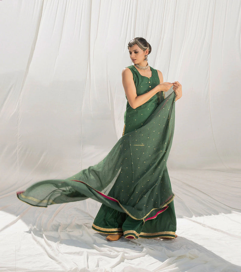 Banjaaran Sharara Set Kurta Sets by Khara Kapas for women in Singapore
