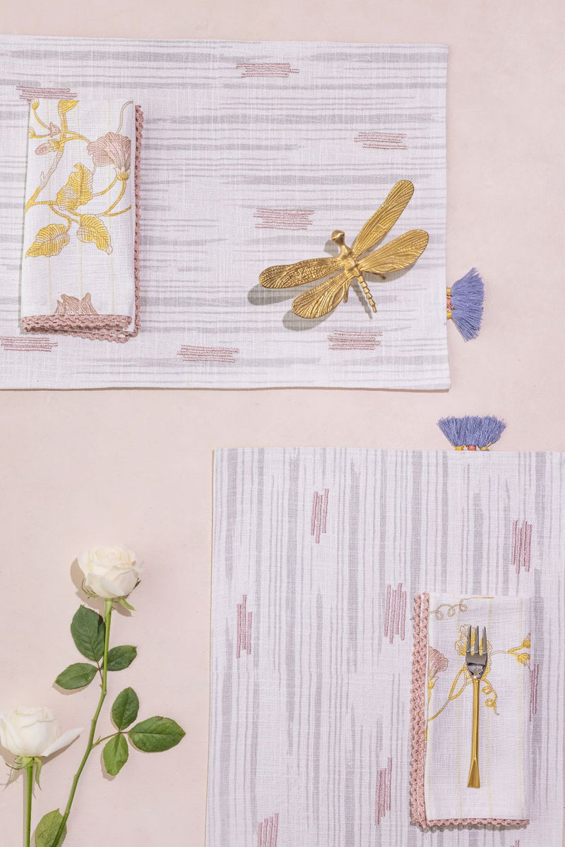 Bloom Table Mats - Set of 4 linen by Gado Living for in Singapore