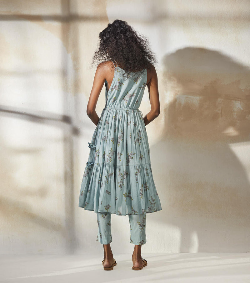 Blue Rose (Set) Co-ord Set,Kurta Sets by Khara Kapas for women in Singapore