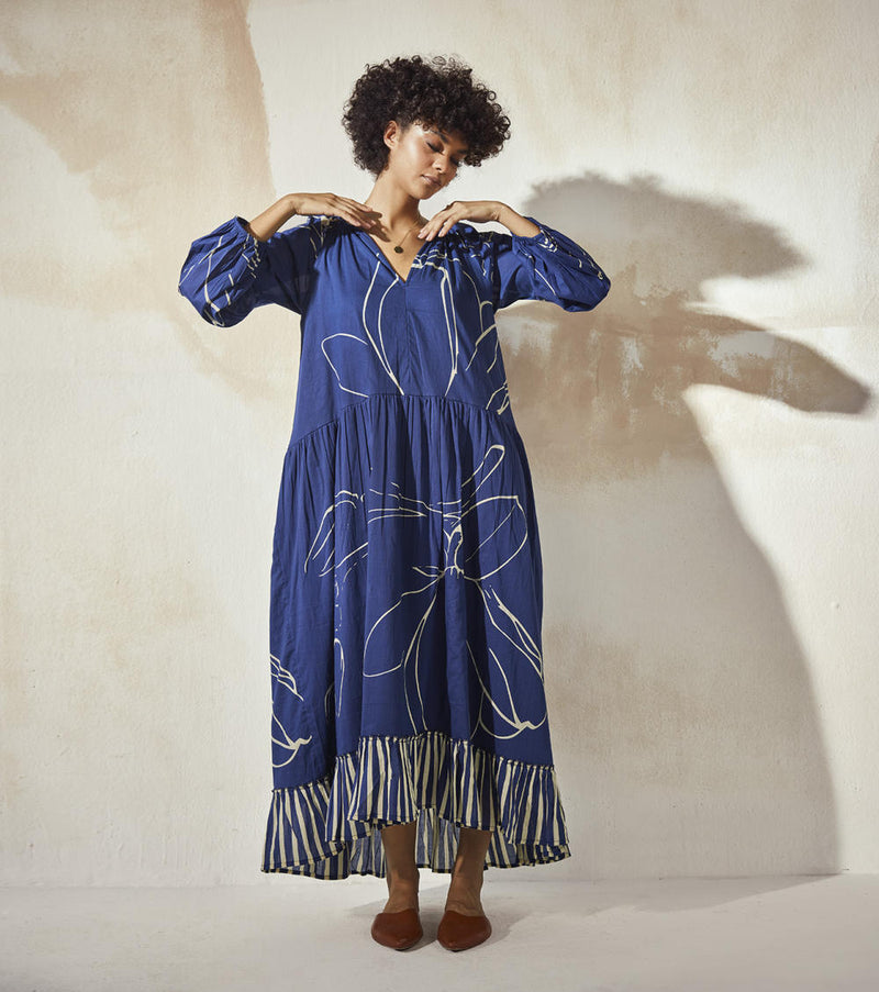 Blueberry Dress by Khara Kapas for women in Singapore