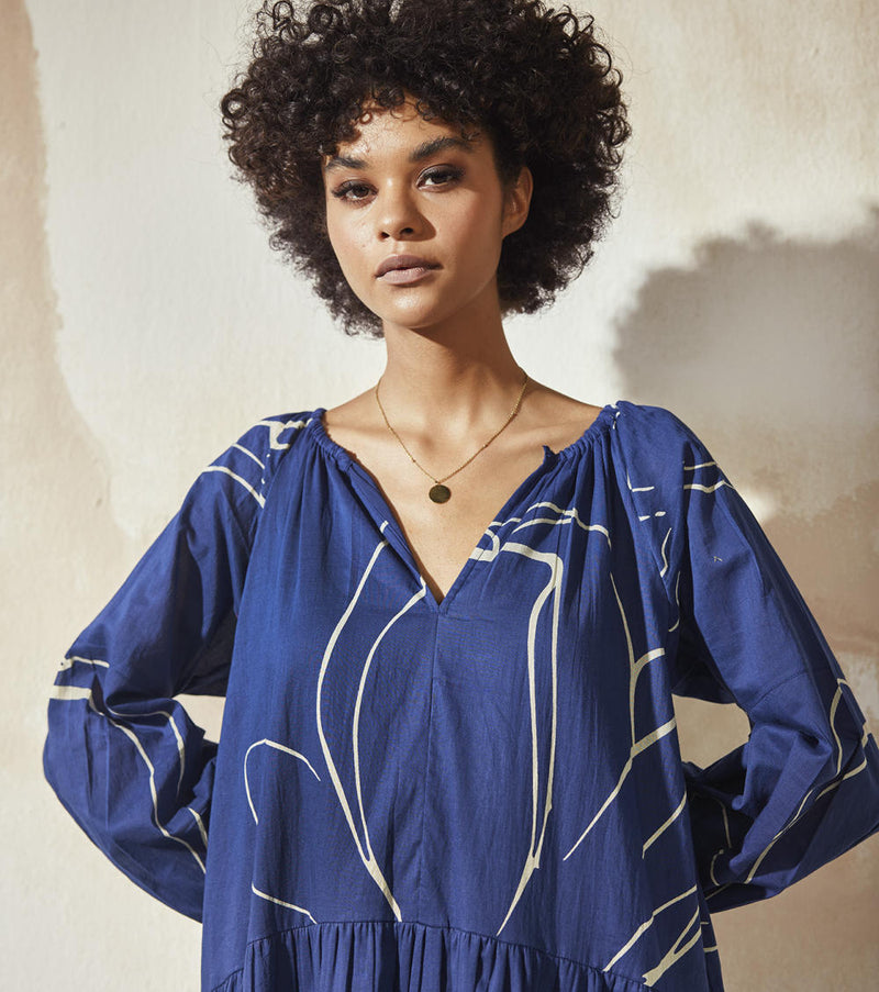 Blueberry Dress by Khara Kapas for women in Singapore