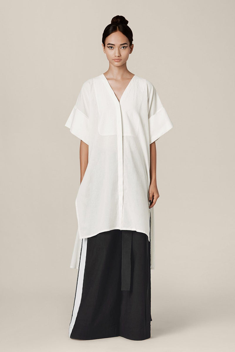 Candance Shirt Top & Tunics by Chola in white color for women in Singapore