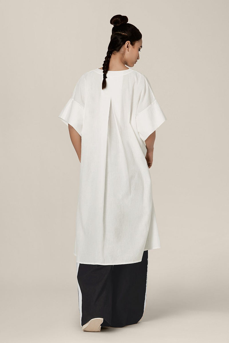 Candance Shirt Top & Tunics by Chola in white color for women in Singapore
