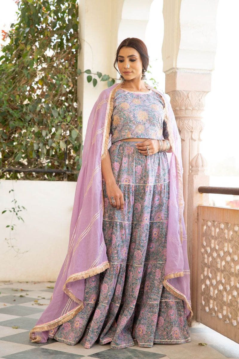 Chaand Inaya Skirt Set Chaand Inaya Skirt Set by Maison Shefali by Maison Shefali for women in Singapore