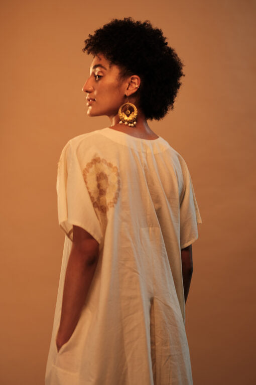 Chakri Applique Embroidered Kaftan Off-White Chakri Applique Embroidered Kaftan Off-White by Mallika Mathur by Mallika Mathur in white color for women in Singapore