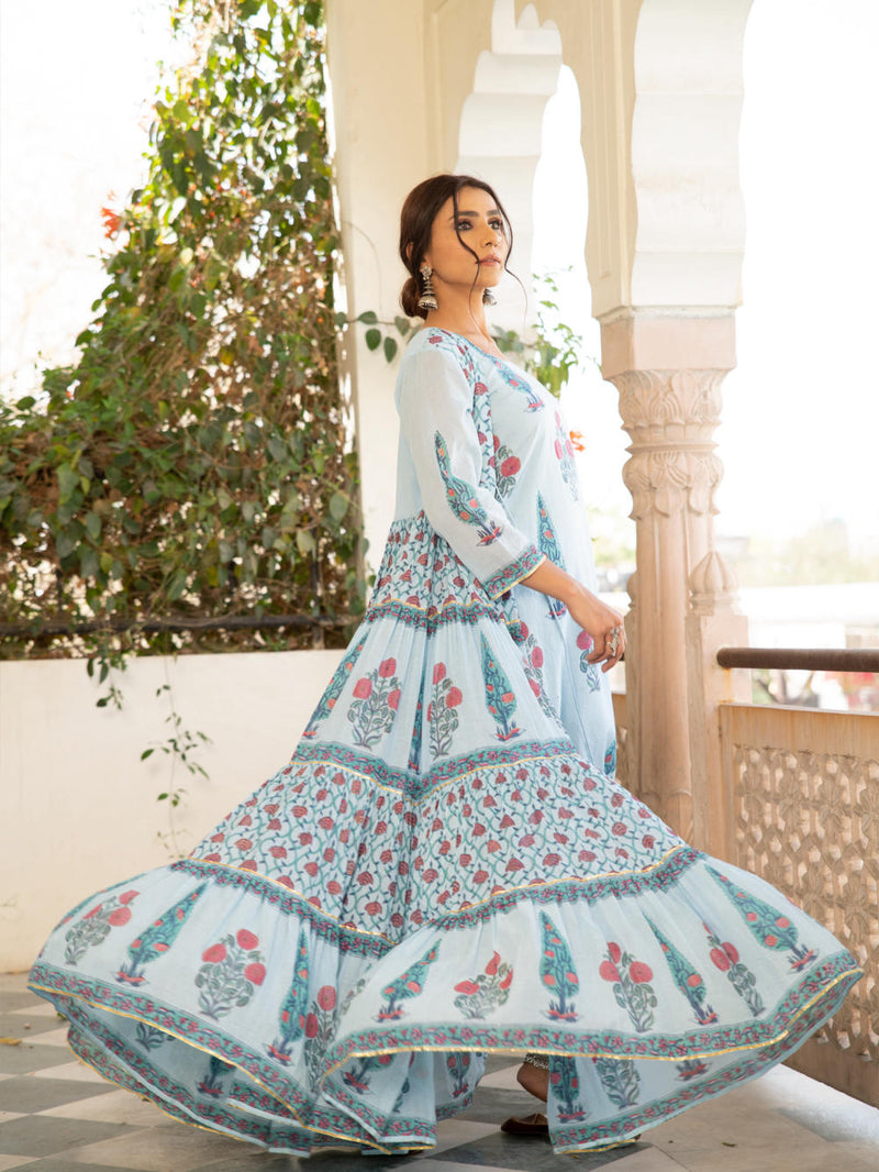 Chandni firoza mughal baagh jacket set Chandni firoza mughal baagh jacket set by Maison Shefali by Maison Shefali for women in Singapore