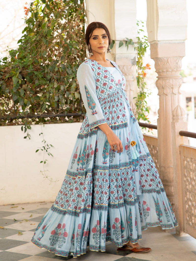 Chandni firoza mughal baagh jacket set Chandni firoza mughal baagh jacket set by Maison Shefali by Maison Shefali for women in Singapore