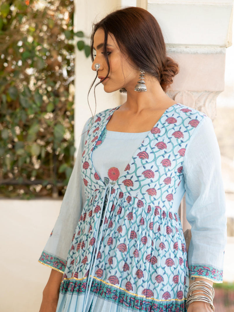 Chandni firoza mughal baagh jacket set Chandni firoza mughal baagh jacket set by Maison Shefali by Maison Shefali for women in Singapore