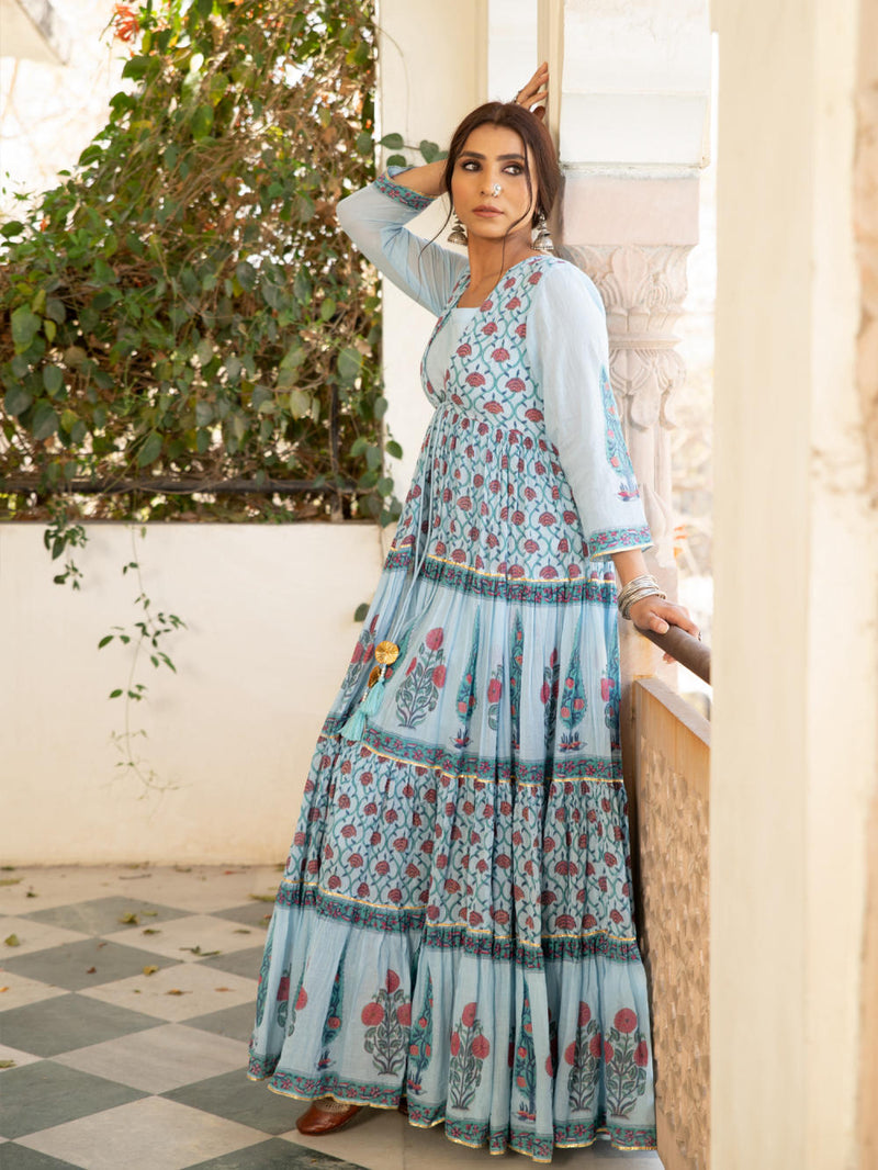 Chandni firoza mughal baagh jacket set Chandni firoza mughal baagh jacket set by Maison Shefali by Maison Shefali for women in Singapore