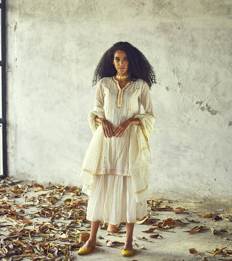 chandni Ghagri Set Lehenga Set by Khara Kapas for women in Singapore