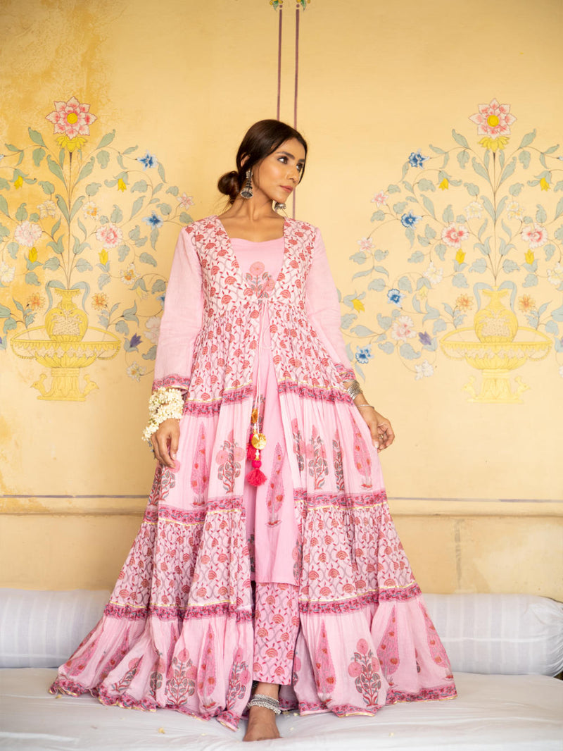 Chandni Gulaab mughal baagh jacket set Chandni Gulaab mughal baagh jacket set by Maison Shefali by Maison Shefali for women in Singapore