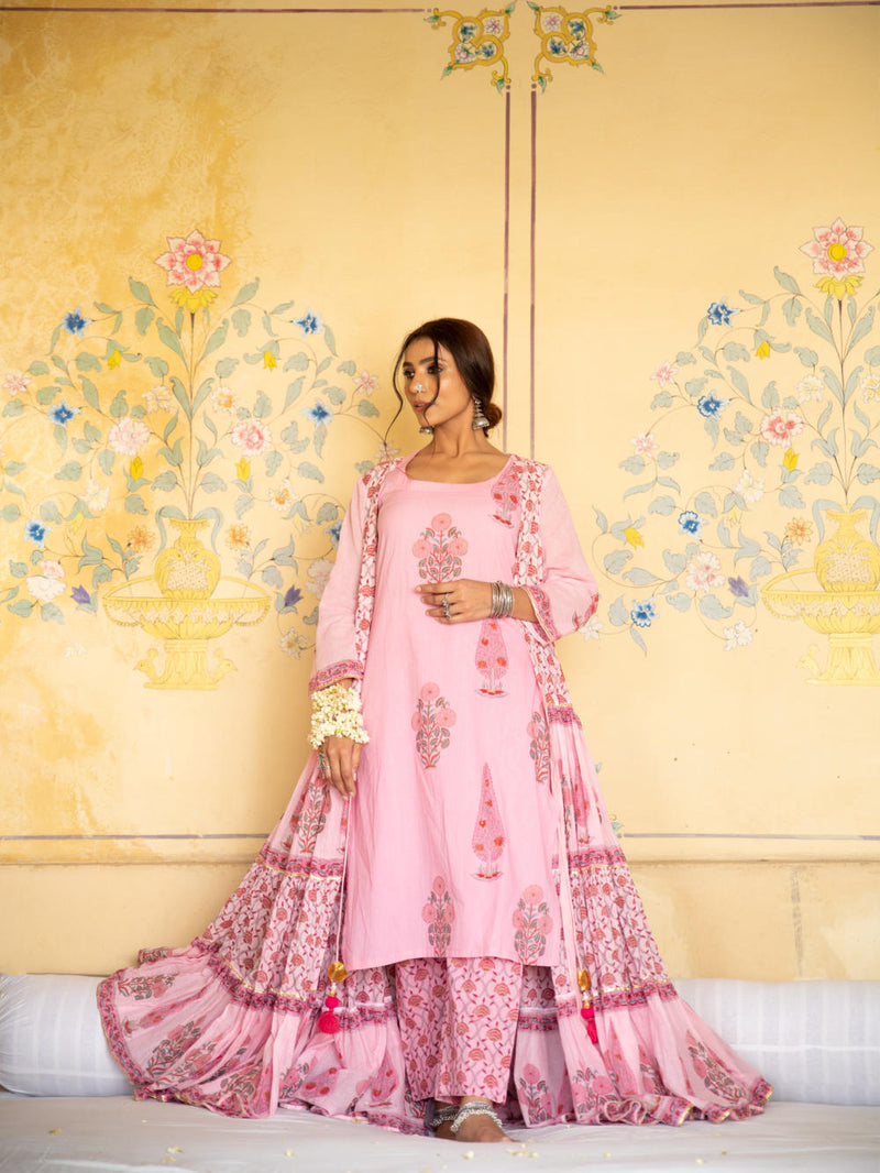 Chandni Gulaab mughal baagh jacket set Chandni Gulaab mughal baagh jacket set by Maison Shefali by Maison Shefali for women in Singapore