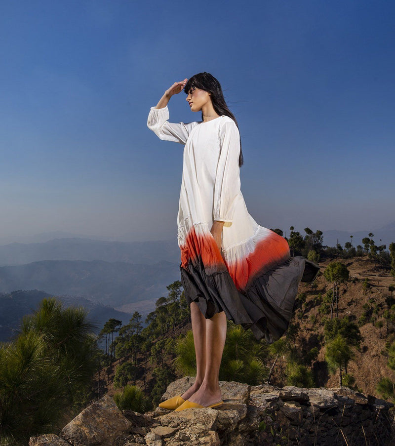 Chasing Angels Dress by Khara Kapas in white for women in Singapore