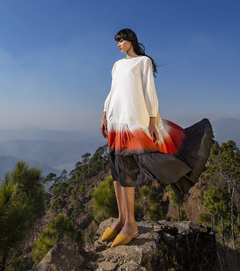 Chasing Angels Dress by Khara Kapas in white for women in Singapore