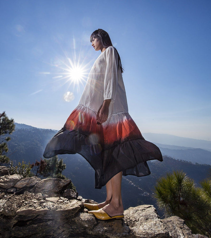 Chasing Angels Dress by Khara Kapas in white for women in Singapore