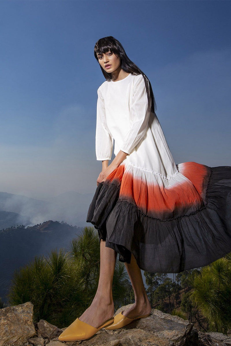 Chasing Angels Dress by Khara Kapas in white for women in Singapore