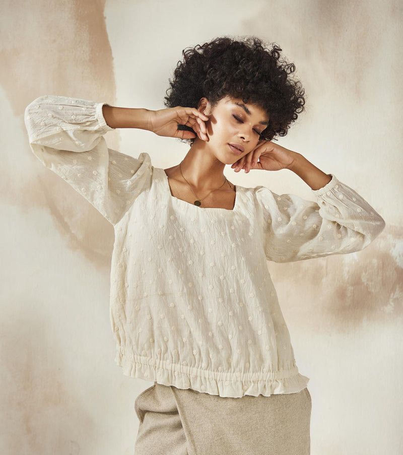 Cloud Candy Top Top & Tunics by Khara Kapas in white for women in Singapore
