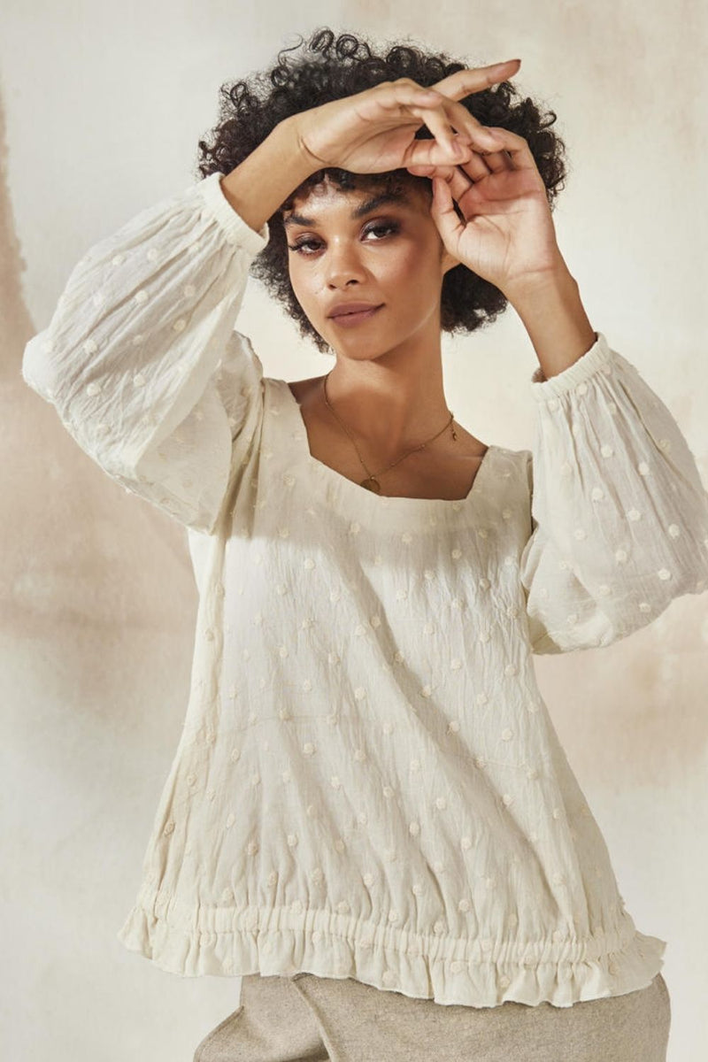 Cloud Candy Top Top & Tunics by Khara Kapas in white for women in Singapore