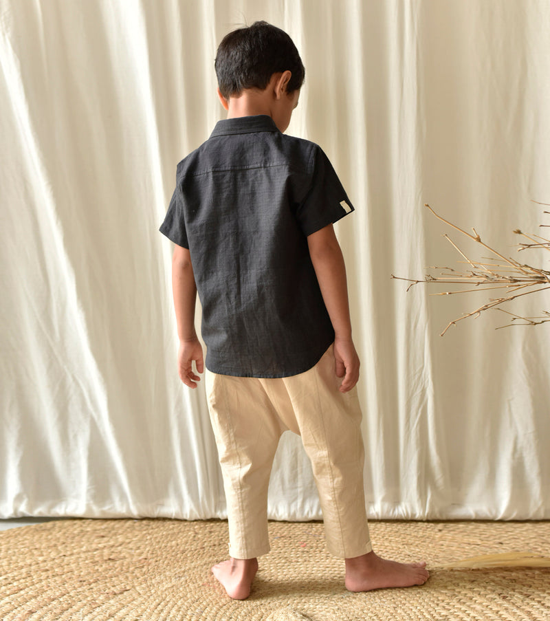 Coal Shirt by Khara Kapas Kids for kids in Singapore