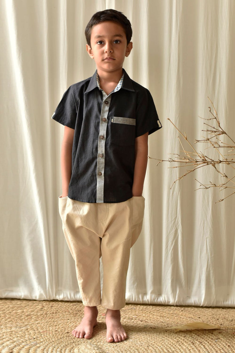 Coal Shirt by Khara Kapas Kids for kids in Singapore