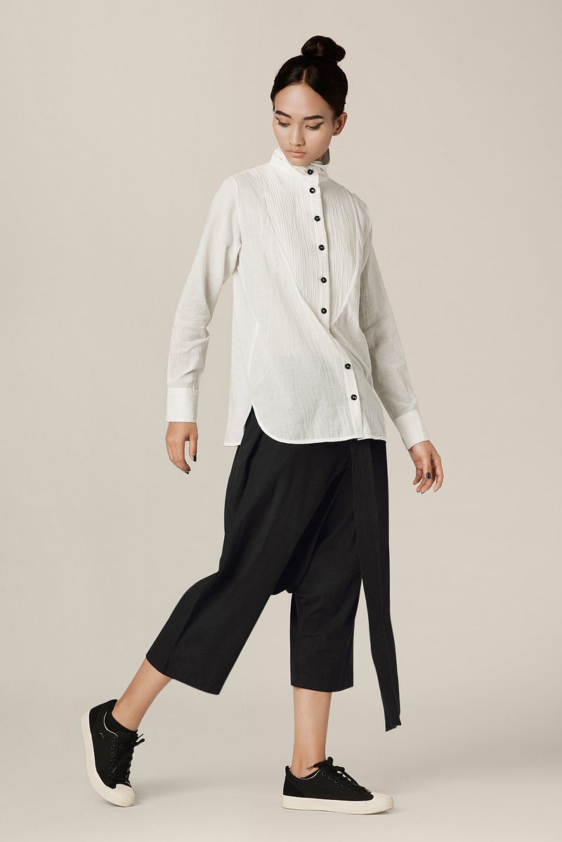 Cody Shirt Top & Tunics by Chola in white color for women in Singapore