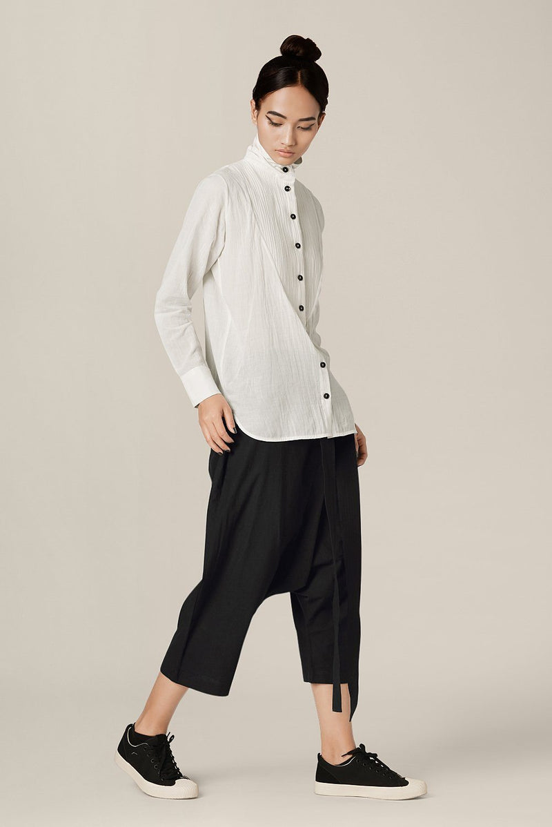 Cody Shirt Top & Tunics by Chola in white color for women in Singapore