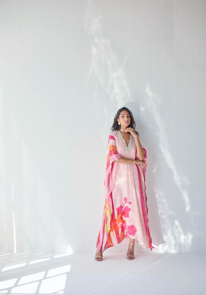 NUDE PEARL KAFTAN Indo-Western Wear by Rajiramniq for women in Singapore