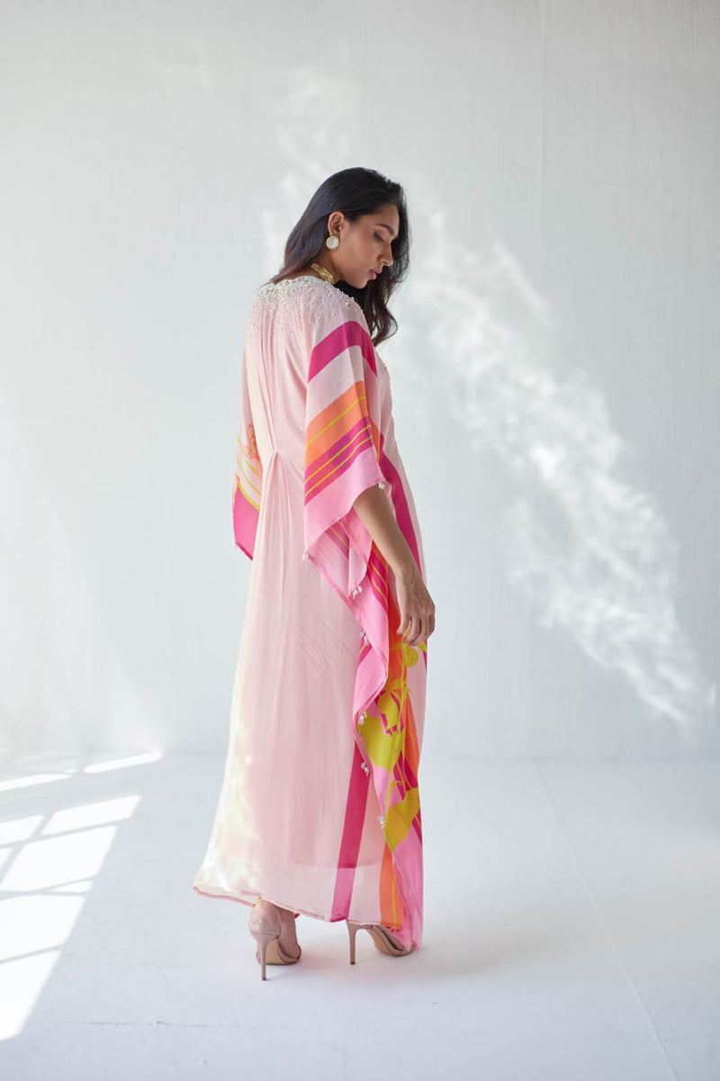 NUDE PEARL KAFTAN Indo-Western Wear by Rajiramniq for women in Singapore