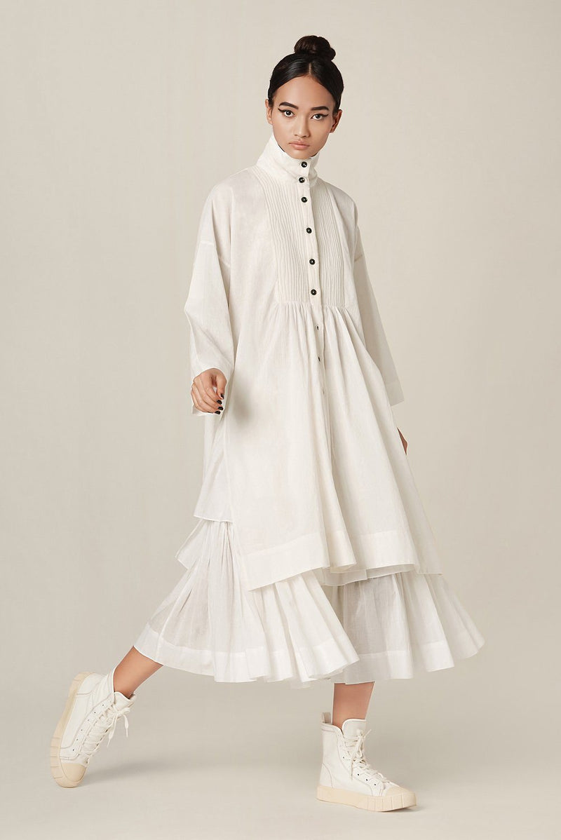 Delilah Shirt Top & Tunics by Chola in white color for women in Singapore