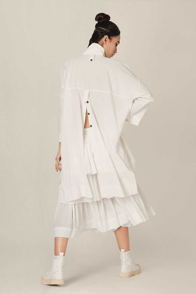 Delilah Shirt Top & Tunics by Chola in white color for women in Singapore