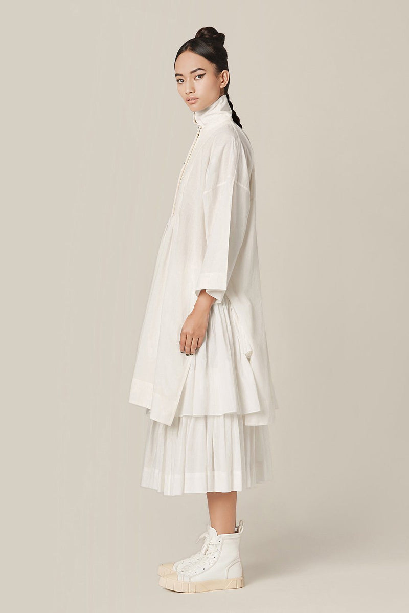 Delilah Shirt Top & Tunics by Chola in white color for women in Singapore