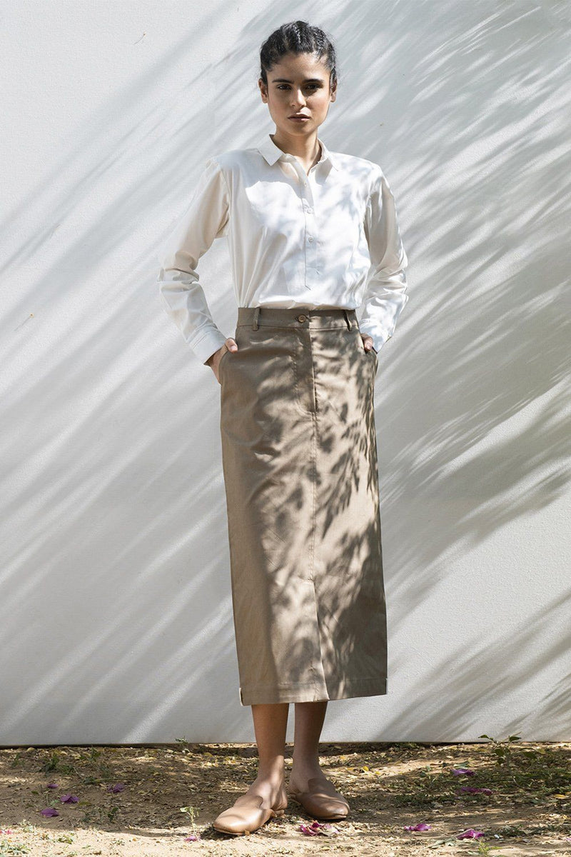 Desert Ironwood Long Skirt Skirts by Khara Kapas for women in Singapore