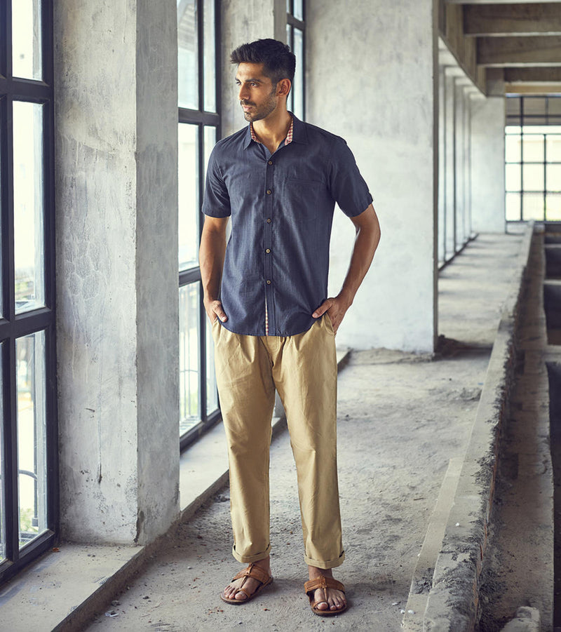 Dim night shirt by Khara Kapas Men for men in Singapore