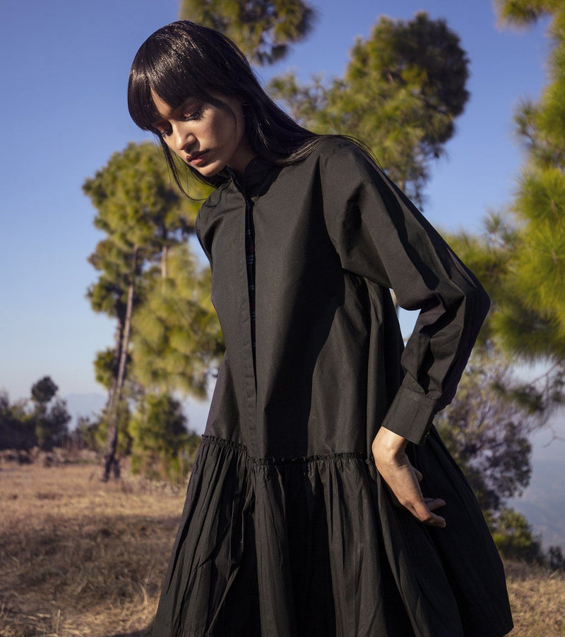 Divine Light Dress by Khara Kapas in black for women in Singapore