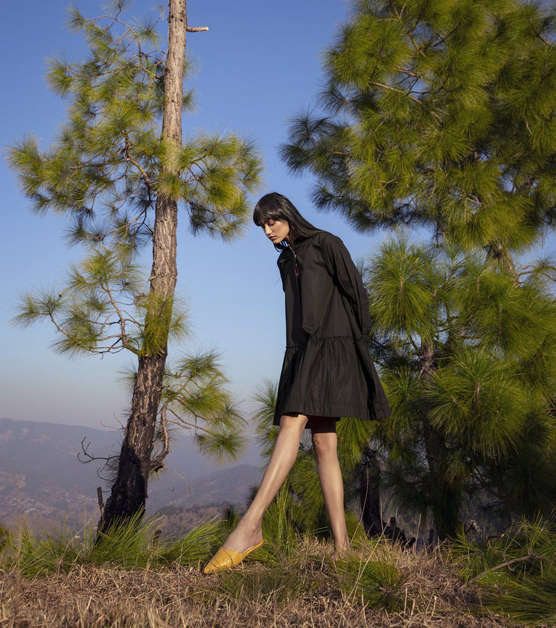 Divine Light Dress by Khara Kapas in black for women in Singapore