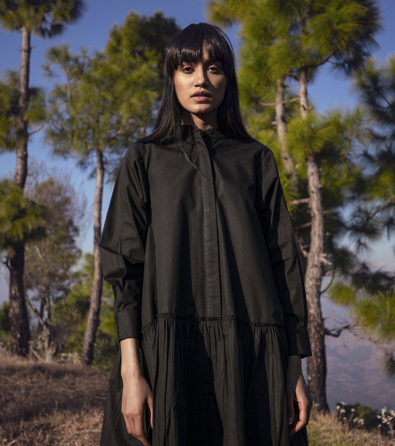 Divine Light Dress by Khara Kapas in black for women in Singapore