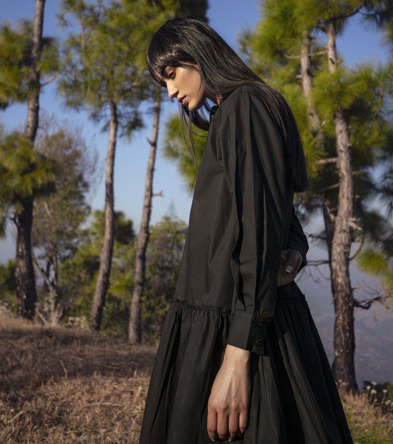 Divine Light Dress by Khara Kapas in black for women in Singapore
