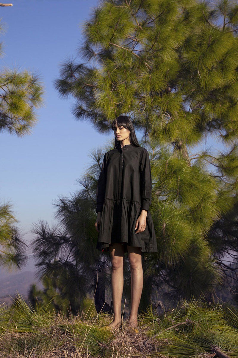 Divine Light Dress by Khara Kapas in black for women in Singapore