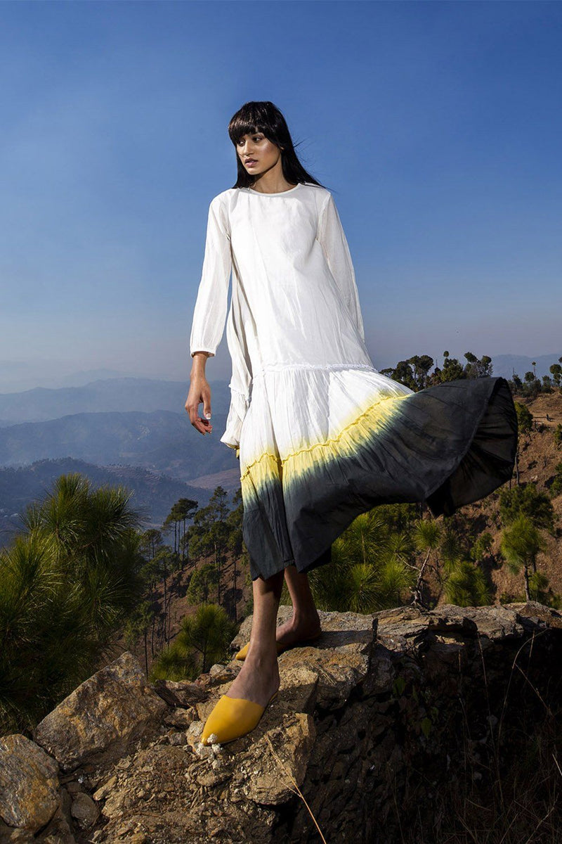 Dust of Snow Dress by Khara Kapas in white for women in Singapore