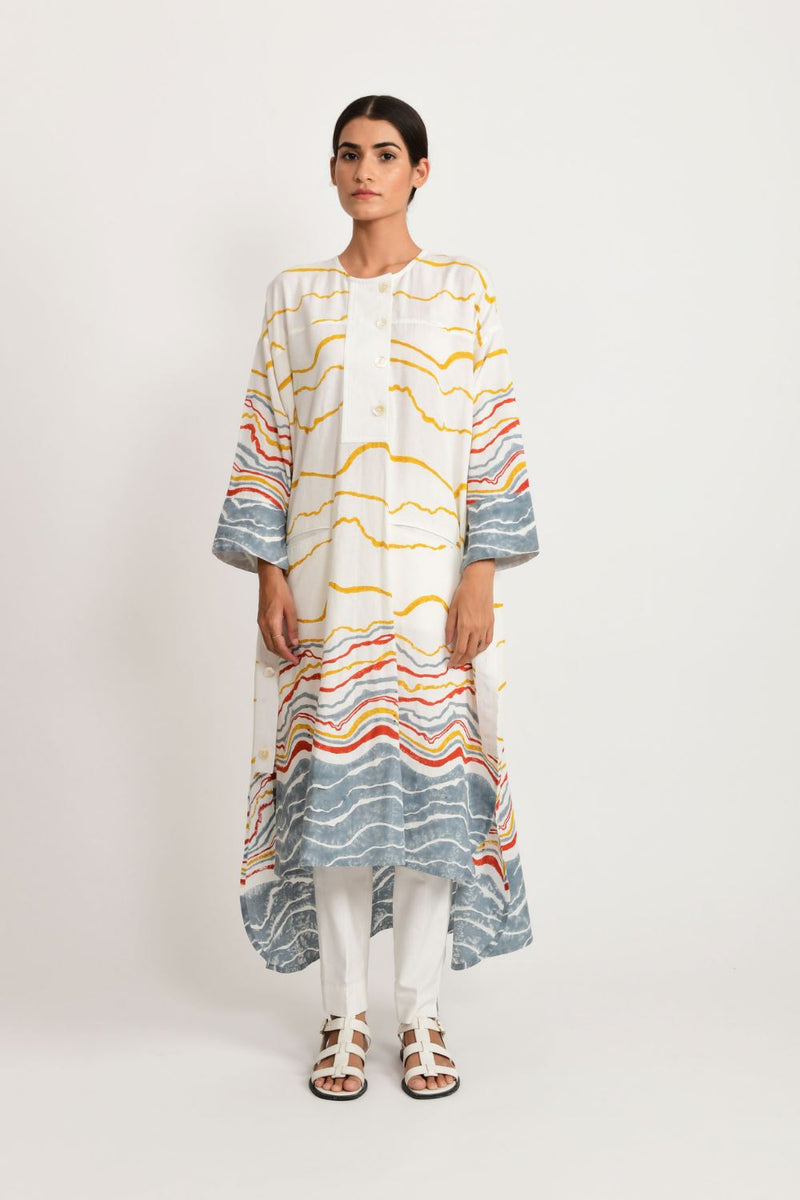 EARTH FOSSIL SIDE OPEN KURTA Fashion Rias