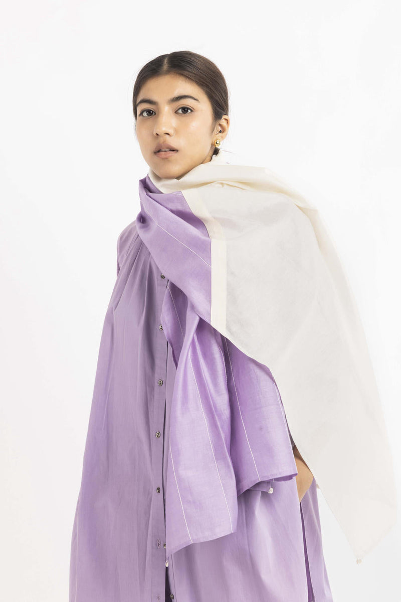 Embroidered Scarf Lavender Scarves & Stoles by THREE for women in Singapore