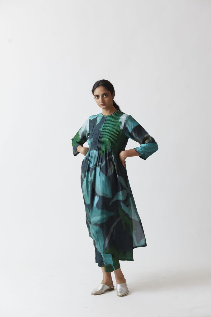 EMERALD SILK KURTA SET Kurta Sets by Yam for women in Singapore
