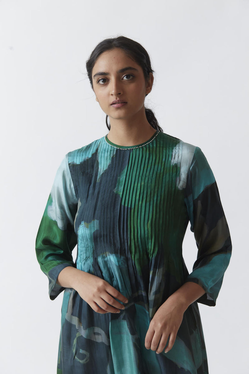 EMERALD SILK KURTA SET Kurta Sets by Yam for women in Singapore